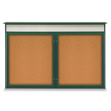 United Visual Products Open Faced Traditional Rounded Corkboard UV647ARC-BLACK-BLACK